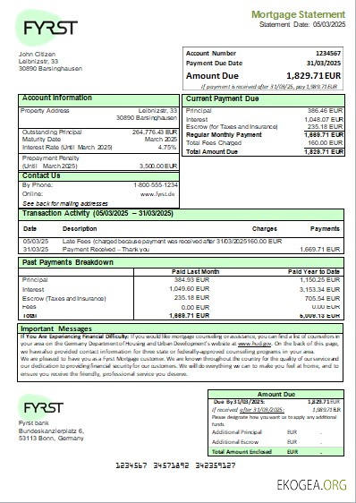 Allemagne Premier prêt hypothécaire bancaire scr